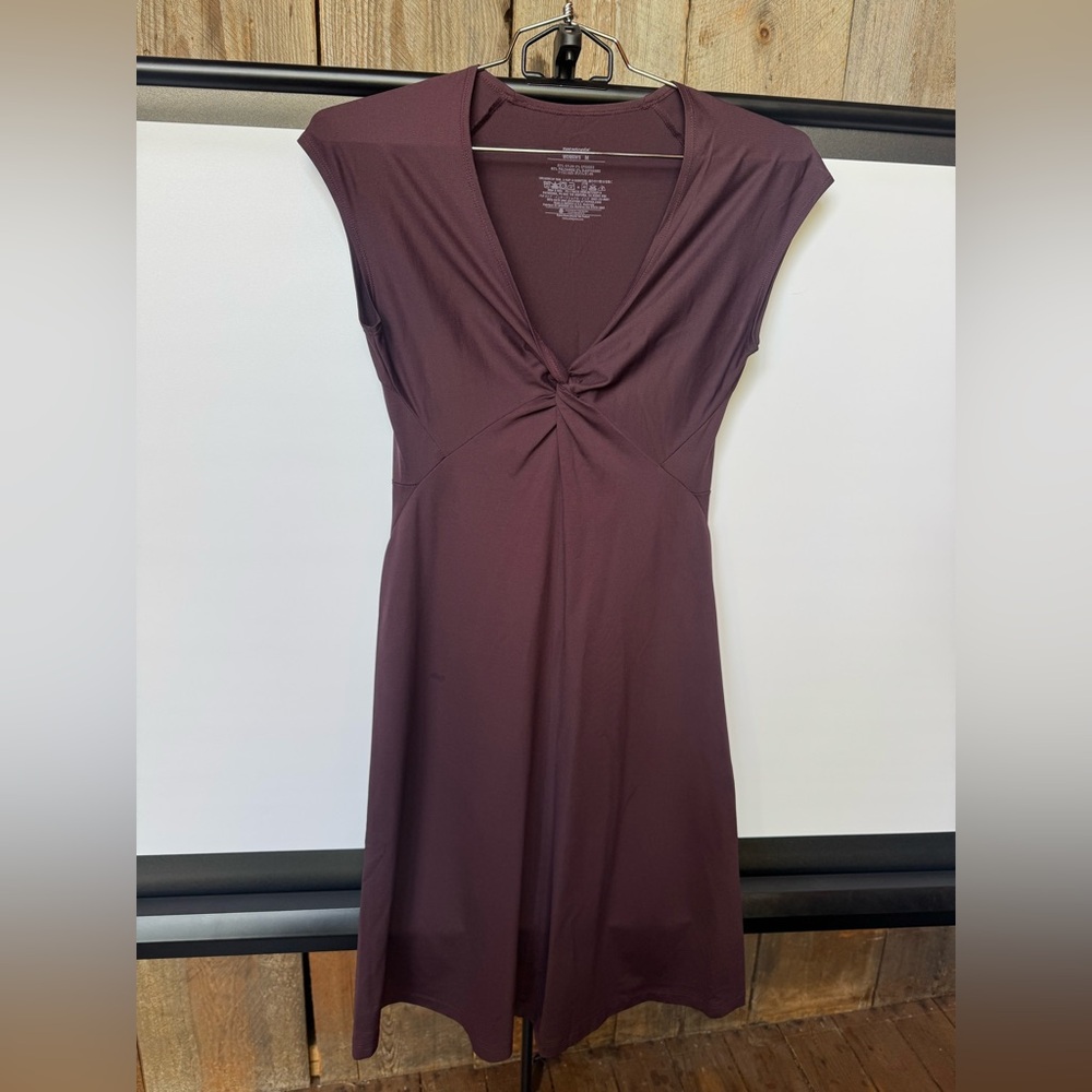 Patagonia Twist-Front Midi Dress in Plum